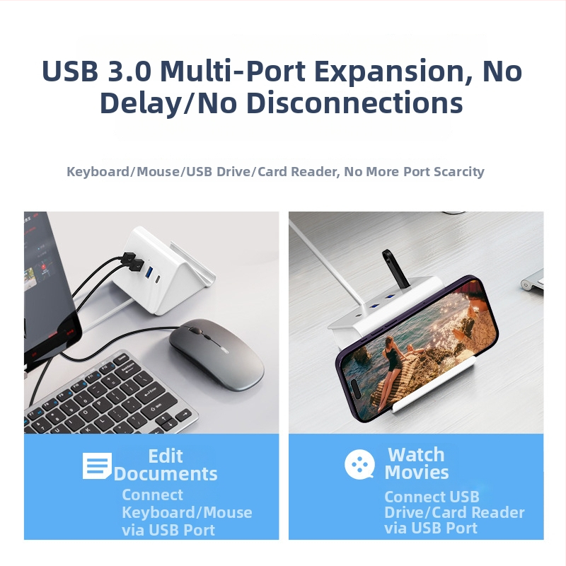 USB 3.0 4-portový hub s USB-C rozšírením, externé napájanie, 5Gbps