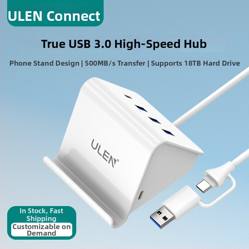 USB 3.0 4-portový hub s USB-C rozšírením, externé napájanie, 5Gbps