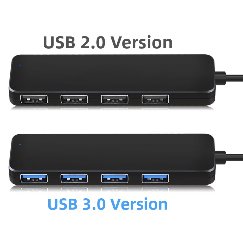 USB 3.0 hub so 4 portami, One-to-Four rozbočovač, docking stanica, 5Gbps, napájanie cez USB, model AB3-L42