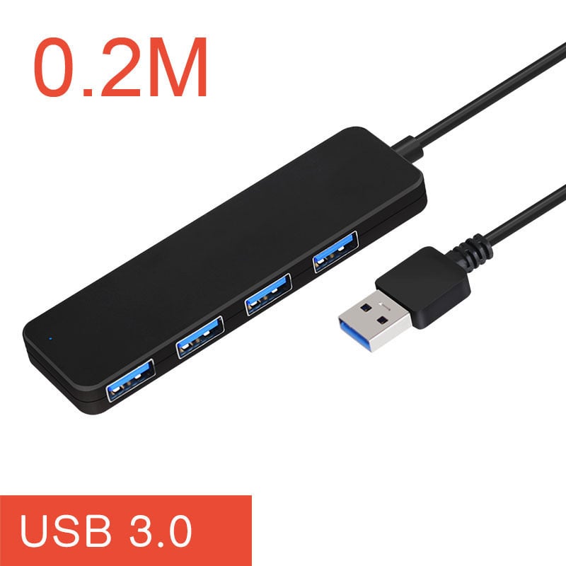 USB 3.0 hub so 4 portami, One-to-Four rozbočovač, docking stanica, 5Gbps, napájanie cez USB, model AB3-L42