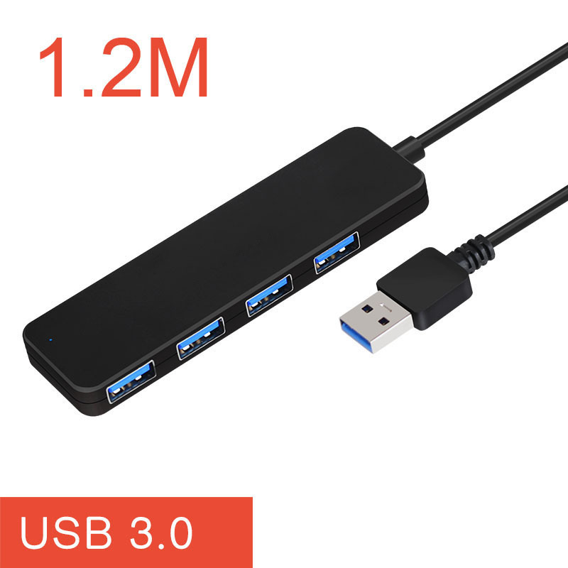 USB 3.0 hub so 4 portami, One-to-Four rozbočovač, docking stanica, 5Gbps, napájanie cez USB, model AB3-L42