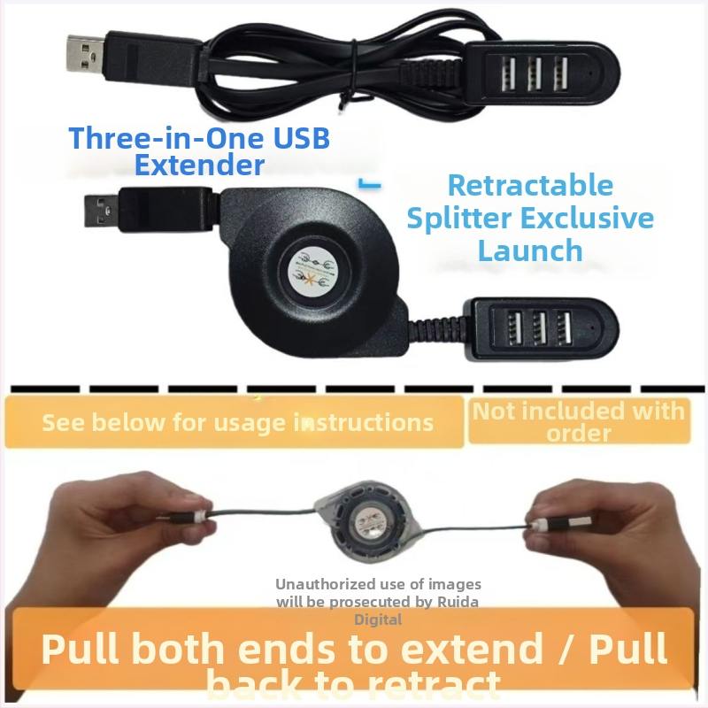 USB hub 1–3 porty s externým napájaním, USB 2.0 kábel dĺžky 1 m