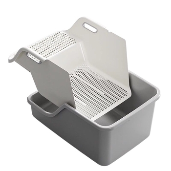 Nyitott/félig zárt macskaalom tál, PVC anyagú, anti-splash, non-smart