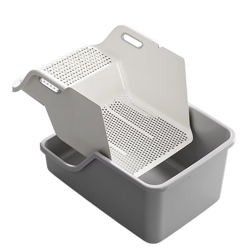 Nyitott/félig zárt macskaalom tál, PVC anyagú, anti-splash, non-smart