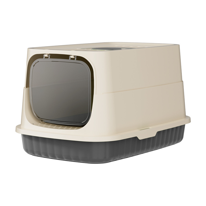 Κλειστή γατοτουαλέτα, αντιπιτσιλιστική, φορητή και αναδιπλούμενη, PP υλικό, για γάτες και σκύλους, Happy Plastic