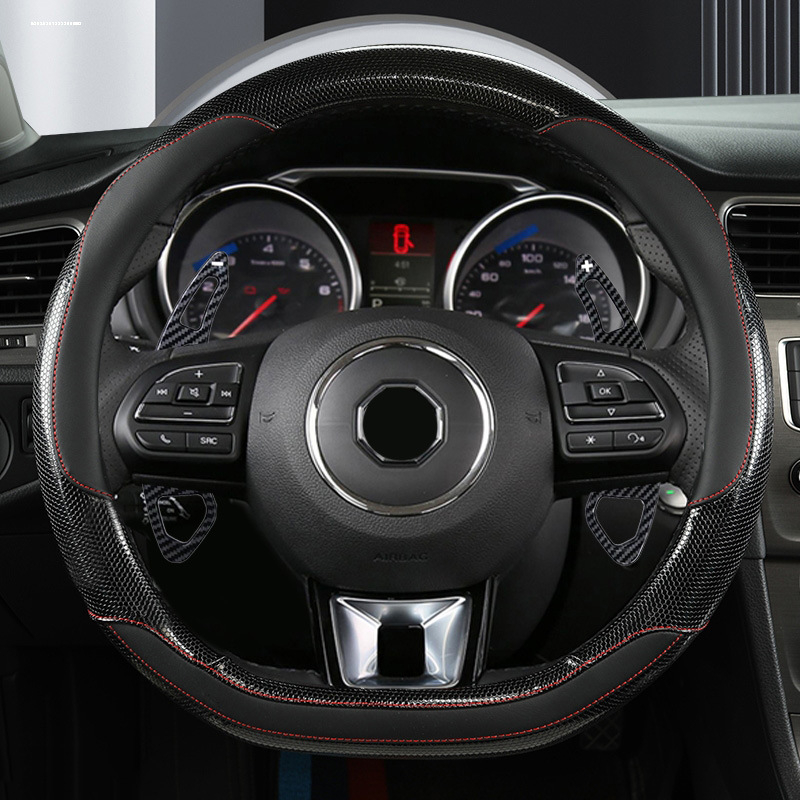 Палетки за превключване на скоростите на волана, карбонова текстура, ABS с воден трансфер печат, 100 g, за MG6, MG5, HS, RX5, RX8, Linghang, Ruiteng