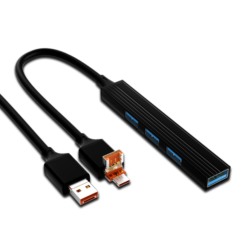 USB-C hub docking stanica, četiri porta, proširenje 4-u-1, kabel 11 cm, bez vanjskog napajanja
