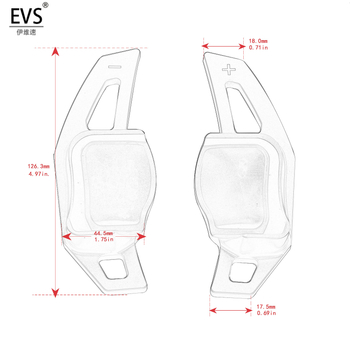 Декоративни алуминиеви лостчета за смяна на предавките на волана за VW Golf 6, Sharan и SEAT — Ivy speed EVS; Материал: алуминиева сплав; Персонализация: да; Логото: отпечатано