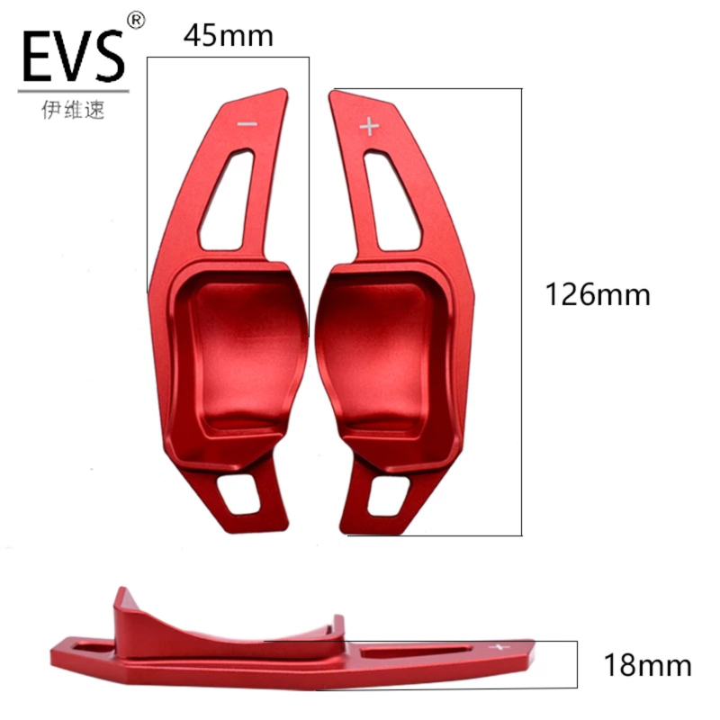 Декоративни алуминиеви лостчета за смяна на предавките на волана за VW Golf 6, Sharan и SEAT — Ivy speed EVS; Материал: алуминиева сплав; Персонализация: да; Логото: отпечатано