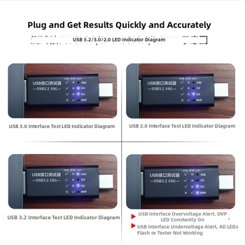 USB tester hub pre meranie napätia a prúdu, USB 3.0 rozhranie (Model FT-QCU31, 5Gbps, bez externého napájania, jednoportový)
