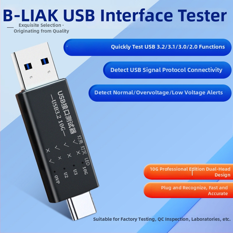 USB tester hub pre meranie napätia a prúdu, USB 3.0 rozhranie (Model FT-QCU31, 5Gbps, bez externého napájania, jednoportový)