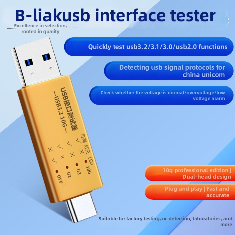 USB tester hub pre meranie napätia a prúdu, USB 3.0 rozhranie (Model FT-QCU31, 5Gbps, bez externého napájania, jednoportový)