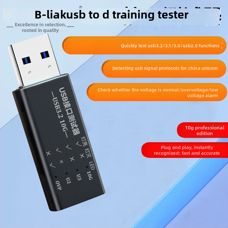 USB tester hub pre meranie napätia a prúdu, USB 3.0 rozhranie (Model FT-QCU31, 5Gbps, bez externého napájania, jednoportový)