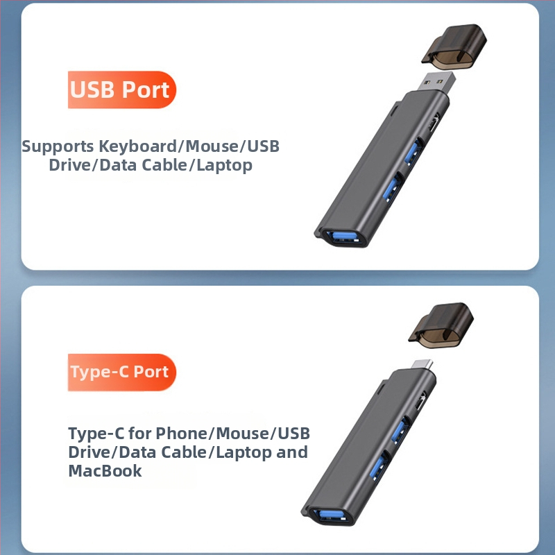 JAYA USB-C 4-portový USB 3.0 docking hub (JY-931), 5Gbps, bez externého napájania