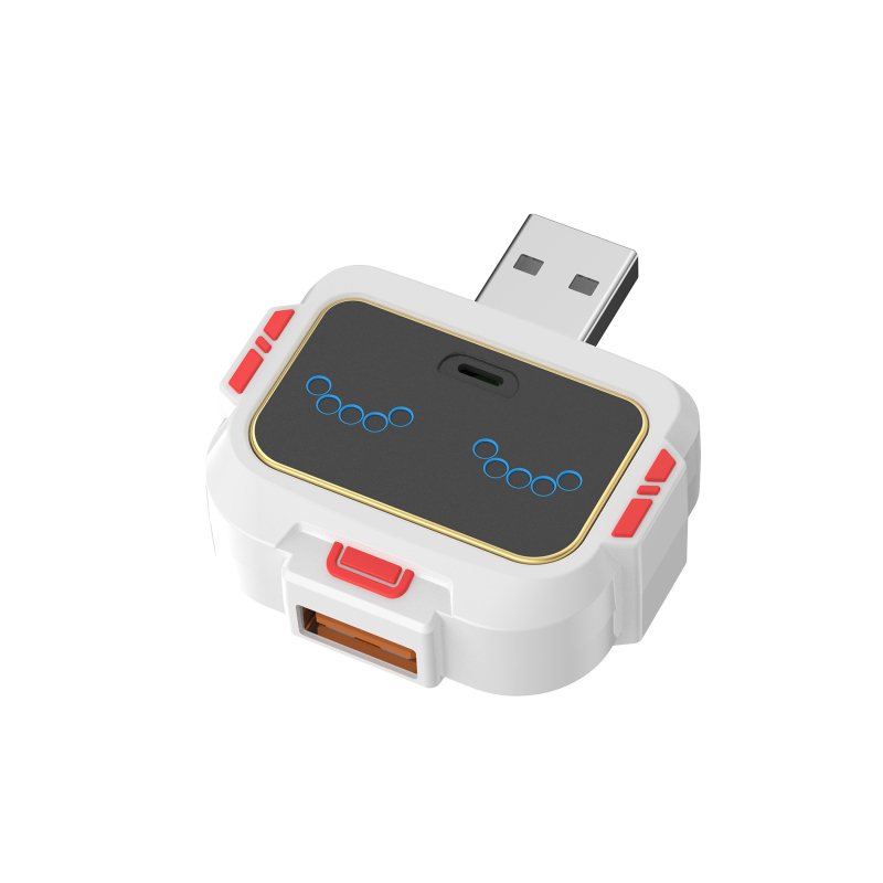 Convertor vocal inteligent USB cu hub și cablu de extindere – control vocal, splitter cu o singură ieșire, fără alimentare externă