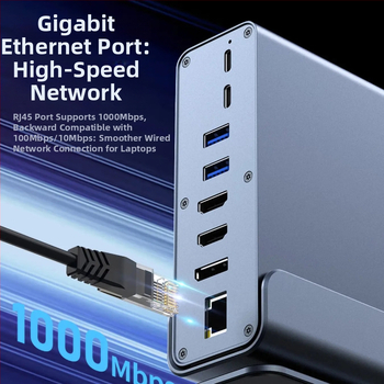 Σταθμός σύνδεσης Type-C με HDMI extender και USB 4.0, συμβατός με Apple MacBook, χωρίς εξωτερική παροχή ρεύματος