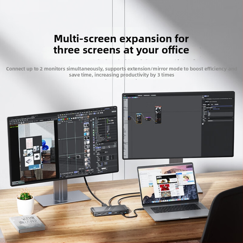 Acasis docking stanica za Thunderbolt 3/4/5 — 40Gbps, USB 3.1, vanjsko napajanje 65W PD, kabel 50 cm, model 00TB0301CN