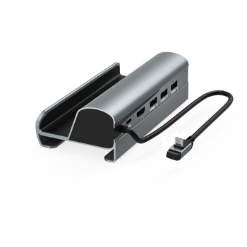 Stație docking Steam Deck — hub USB-C cu HDMI 4K, Ethernet Gigabit, alimentare externă, hub cu 6 porturi