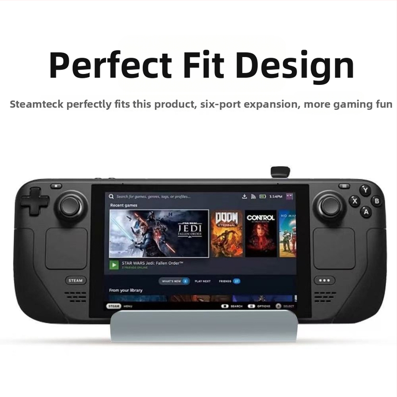 Docking stanica Steam Deck — USB-C hub HDMI 4K, gigabit Ethernet, externé napájanie, 6-portový hub
