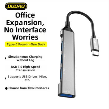 USB-C 4-portový USB 3.0 docking hub, model A16T, 5 Gbps, bez externého napájania