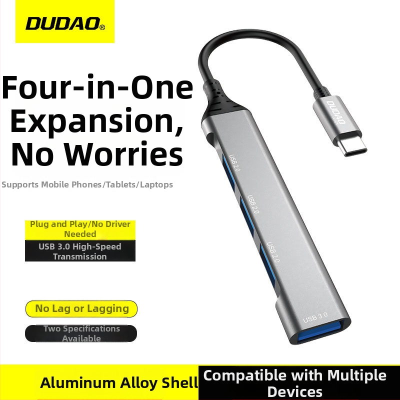 USB-C 4-portový USB 3.0 docking hub, model A16T, 5 Gbps, bez externého napájania