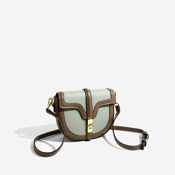 Saddle bag – PU materijal, zaobljen oblik, zatvaranje kopčom, ljeto 2024