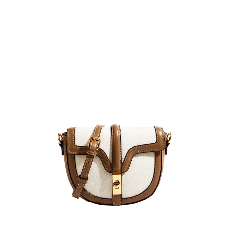 Saddle bag – PU materijal, zaobljen oblik, zatvaranje kopčom, ljeto 2024
