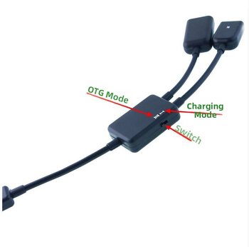 OTG USB hub 1 na 2, pre telefóny a tablety, USB 2.0, bez externého napájania