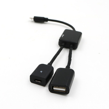 OTG USB hub 1 na 2, pre telefóny a tablety, USB 2.0, bez externého napájania