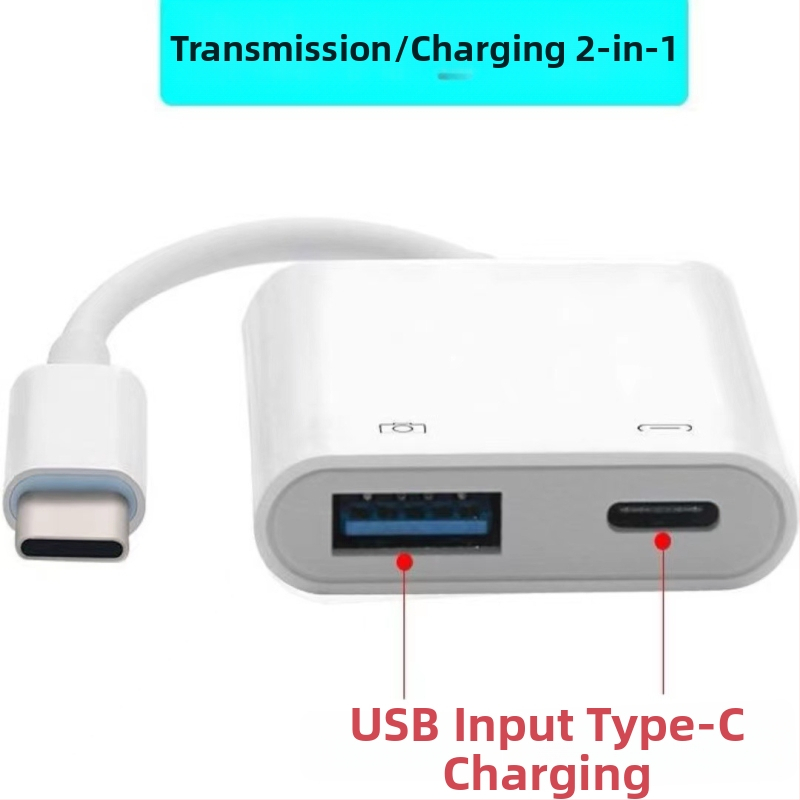 OTG USB hub 1 na 2, pre telefóny a tablety, USB 2.0, bez externého napájania