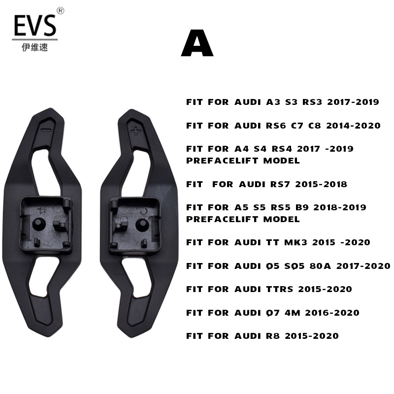 EVS alumíniumötvözet kormány dekoráció váltókarokkal Audi A-hoz | Márka: EVS; Anyag: Alumíniumötvözet; Alkalmazható modellek: Audi A; Súly: 0.4