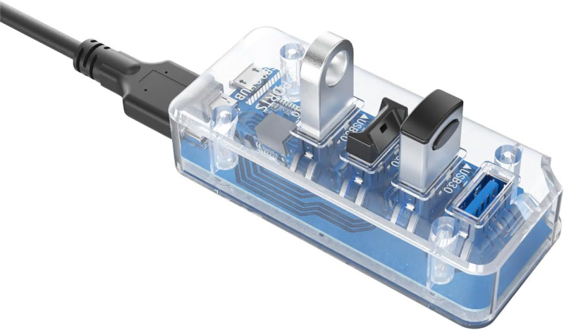 YYT USB 3.0 4-portni hub, 1 na 4 USB razdjelnik, docking extender bez vanjskog napajanja