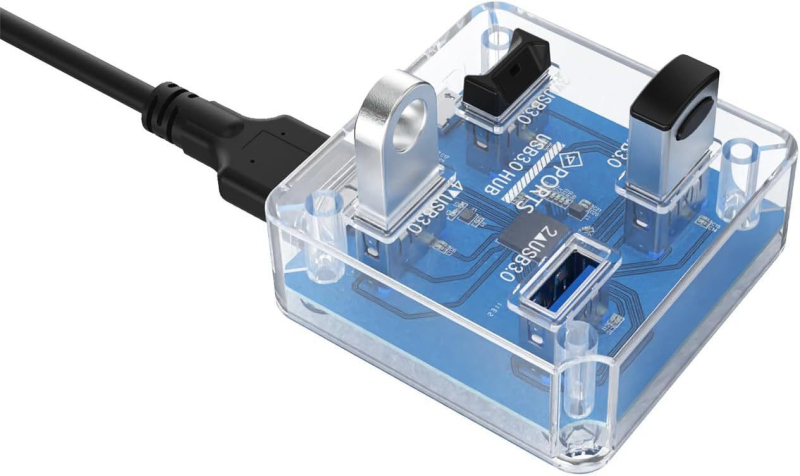YYT USB 3.0 4-portni hub, 1 na 4 USB razdjelnik, docking extender bez vanjskog napajanja
