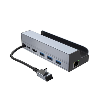 Stație docking USB-C 6 în 1 pentru Steam Deck cu ieșire HDMI HDTV, port Ethernet și alimentare externă