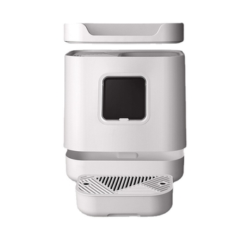 Γατοτουαλέτα με πλήρως κλειστό κάλυμμα, αντιπιτσιλιστικός σχεδιασμός, με πετάλι