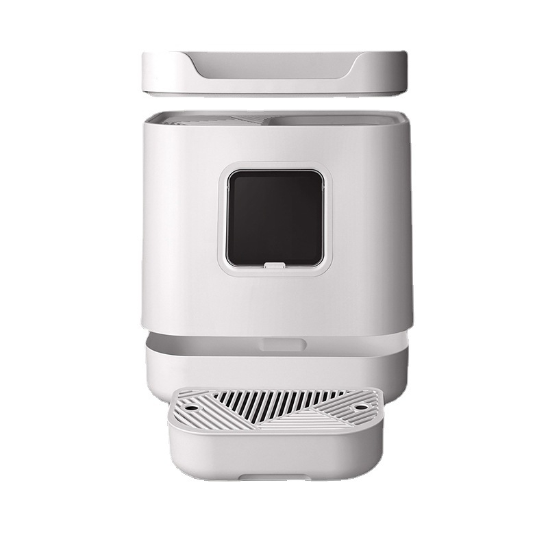 Γατοτουαλέτα με πλήρως κλειστό κάλυμμα, αντιπιτσιλιστικός σχεδιασμός, με πετάλι