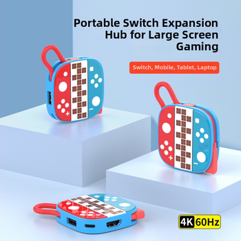 Nothing Switch2 kruhový hub – USB-C video dokovacia stanica, 4K video výstup, 3 porty, 21 cm kábel, externé napájanie