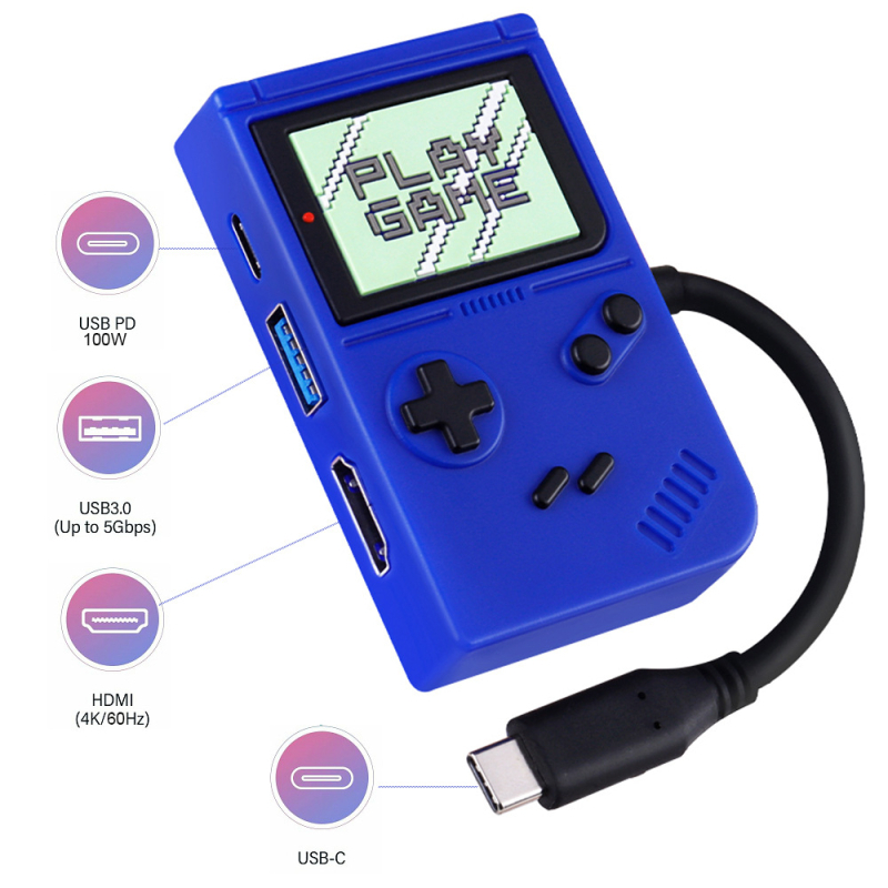 Stație docking HDMI cu hub USB 3.0 (Type-C) – 3 porturi, 5 Gbps, alimentată prin USB