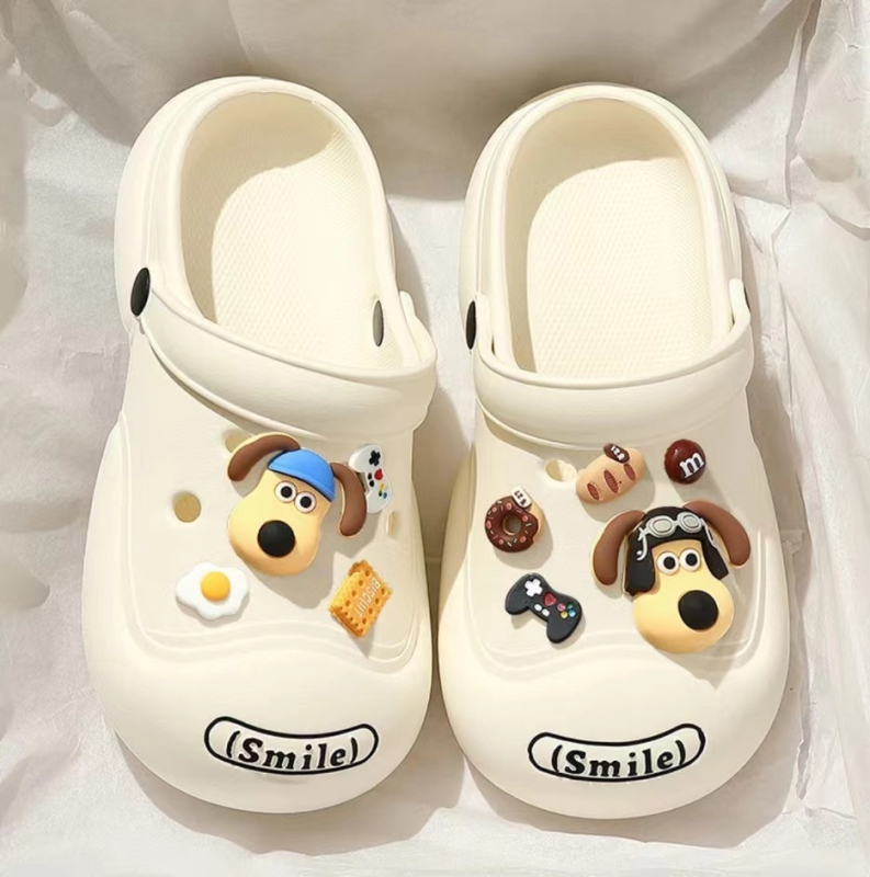 Unisex Crocs‑style EVA σανδάλια, επάνω EVA, παχιά σόλα πάνω από 3,5 εκ, σόλα με έγχυση, στυλ Baotou Cartoon Paradise