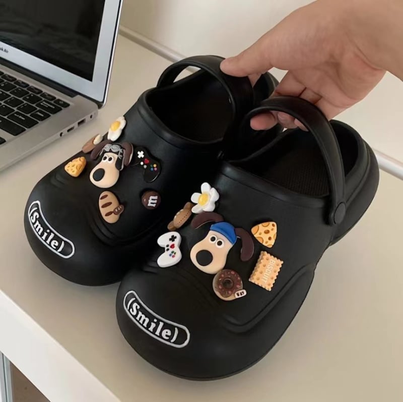 Unisex Crocs‑style EVA σανδάλια, επάνω EVA, παχιά σόλα πάνω από 3,5 εκ, σόλα με έγχυση, στυλ Baotou Cartoon Paradise