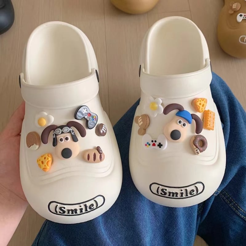 Unisex Crocs‑style EVA σανδάλια, επάνω EVA, παχιά σόλα πάνω από 3,5 εκ, σόλα με έγχυση, στυλ Baotou Cartoon Paradise