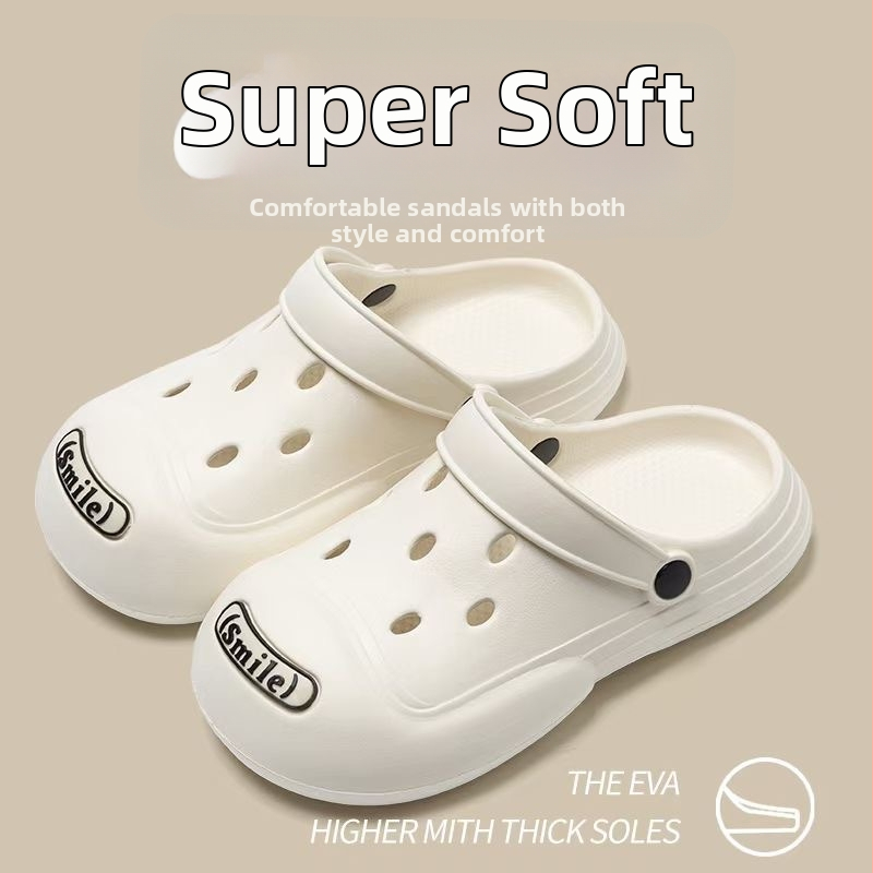 Unisex Crocs stiliaus EVA sandalai su stora padas >3,5 cm, EVA viršus, injekcinio formos padas, Baotou Cartoon Paradise stilius