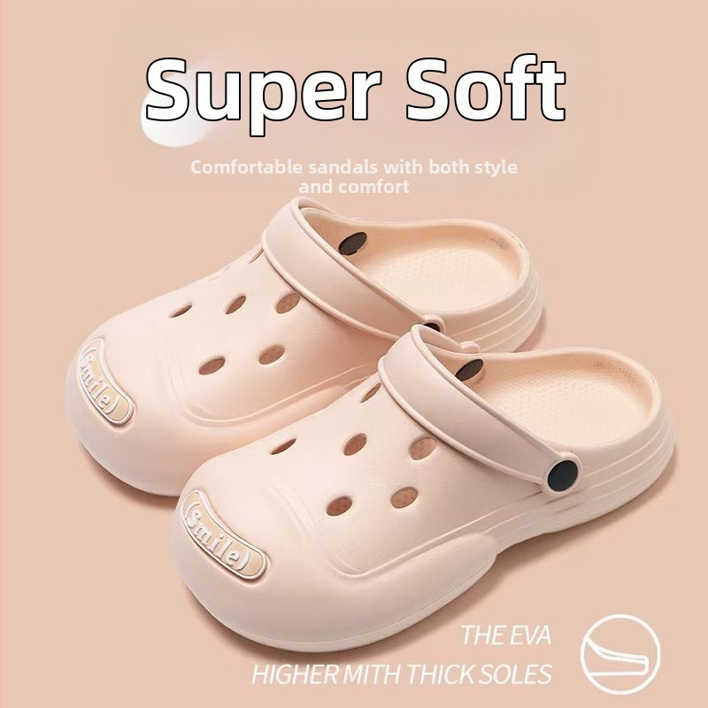 Unisex Crocs stiliaus EVA sandalai su stora padas >3,5 cm, EVA viršus, injekcinio formos padas, Baotou Cartoon Paradise stilius