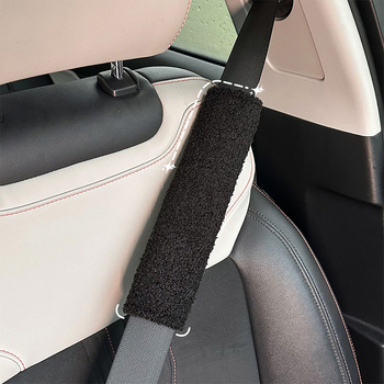 Blue Rain Jastučnica za sigurnosni kaiš automobila – pliš ovčje vune, Anti-Strangulation, Anti-Wear, 50 g, Mogućnost prilagodbe