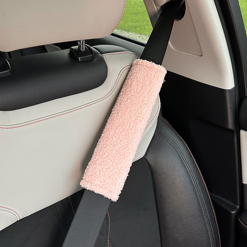 Blue Rain Jastučnica za sigurnosni kaiš automobila – pliš ovčje vune, Anti-Strangulation, Anti-Wear, 50 g, Mogućnost prilagodbe