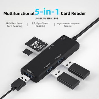 USB Type-C dokovací hub, 4-port USB 3.0 rozbočovač, 5Gbps, bez vonkajšieho napájania