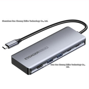 ESSAGER ES-HB01 M.2 docking stanica s USB-C hubom, zabudovaný M.2 SSD box, napájaná cez USB, 10 Gbps