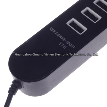 8-portový USB 2.0 hub, model 2108C, USB 2.0 rozhranie, 480 Mbps, bez externého napájania