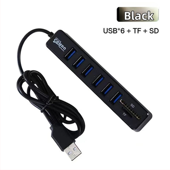 SCL-2077 USB 2.0 6-portový hub, napájaný cez USB (bez externého napájania)