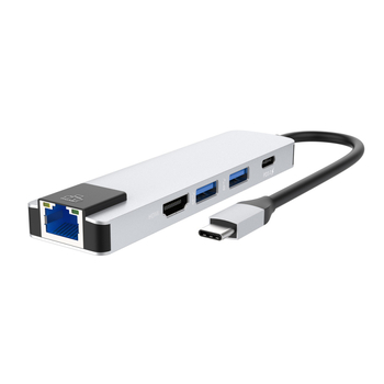 Type-C docking stanica CQT-3201B, 5Gbps prenos, Type-C rozhranie, bez vonkajšieho napájania, dĺžka káblu 0,15 m